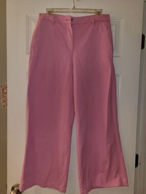 Current Air Pink High Waist Wide Leg Utility Pants